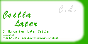 csilla later business card